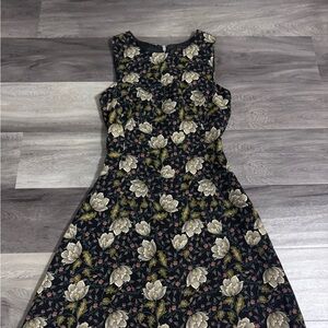 Zara Black Floral Midi Dress